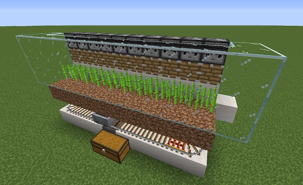 マイクラ 簡単 サトウキビ自動収穫機の作り方